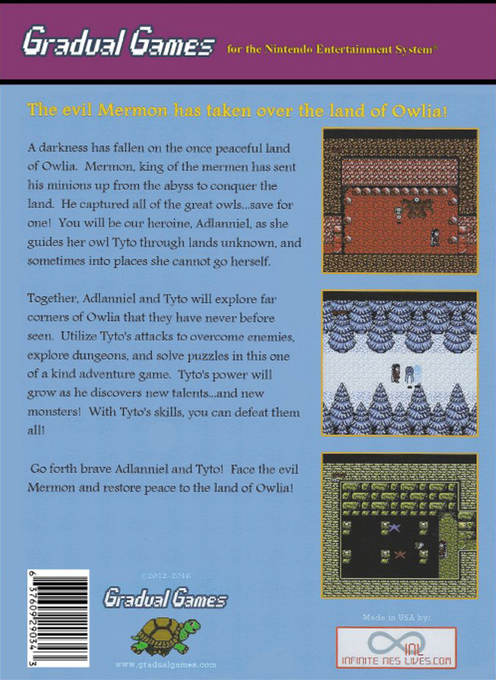 The Legends of Owlia (Homebrew) — Box back